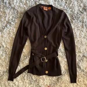 Tory Burch Cardigan Wool Size Small Brown